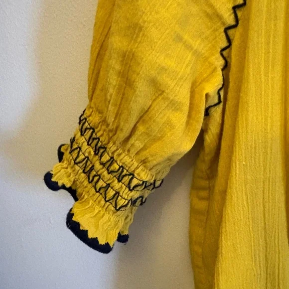 TORY BURCH Mari Peasant/Boho Top, 💯% Cotton - Picture 7 of 12